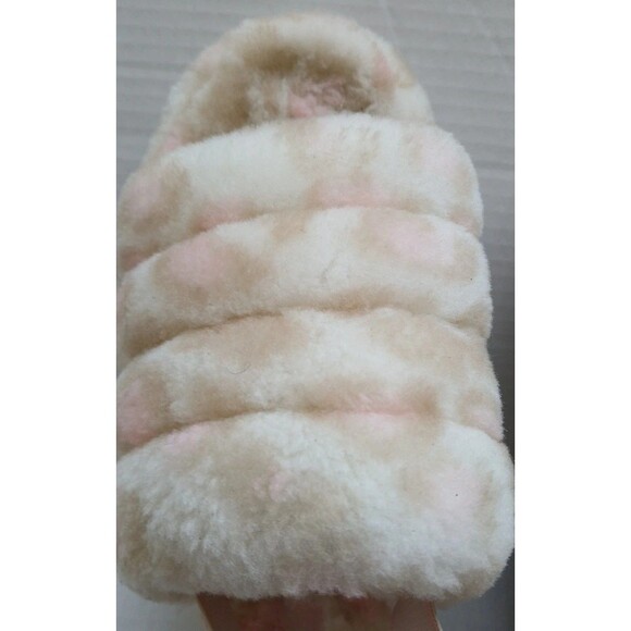 Ugg Platform Slippers Womens 8 Light Pink-Tan Cheetah Print Beautiful Soft Fuzzy - Picture 2 of 16